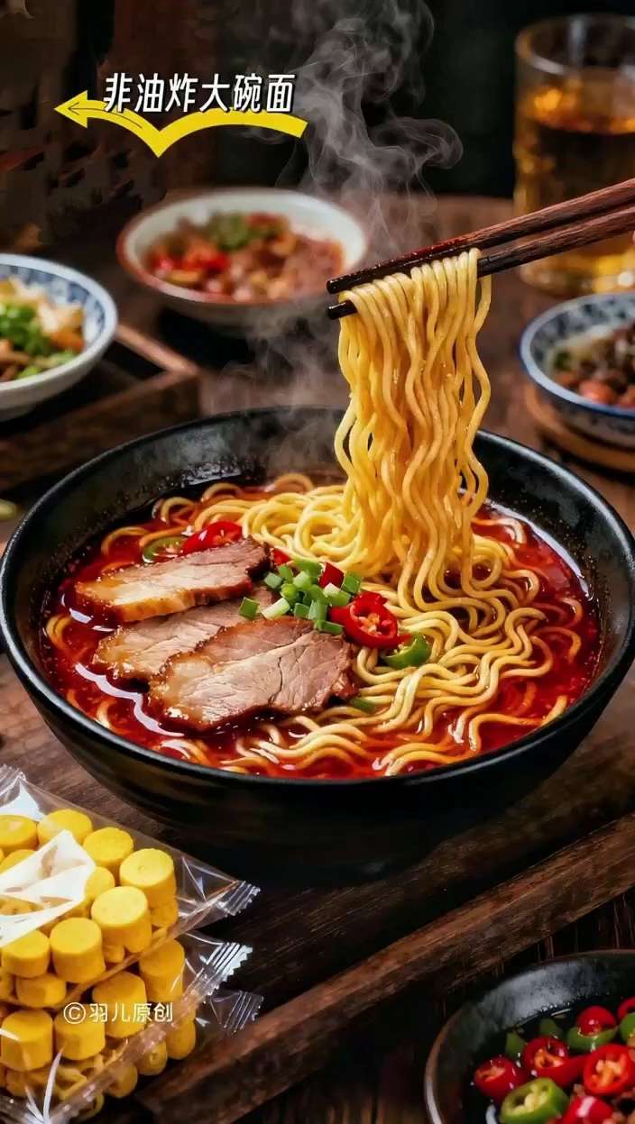 别再吃油炸方便面了!试试这个非油炸大碗面,简直是懒人福音!面条特别Q弹,嚼起来很有劲道,不是那种软烂的口感。一块就是满满一大碗,分量超足,早上赶时间、中午当午餐、晚上当夜宵,5分钟就能吃上热乎的,非油炸更健康,学生党、上班族赶紧囤!#美食 #非油炸 #面条 #面条的神仙吃法 #舌尖上的味道