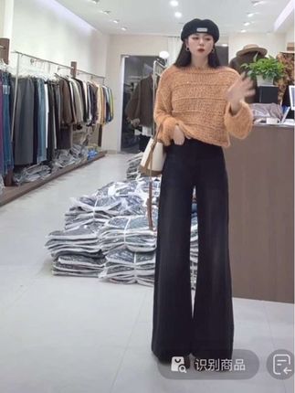 乔栈秋冬新款黑色不贴腿微喇牛仔裤女2025高腰显瘦宽松垂感拖地裤#自留款 #牛仔裤 #微喇裤 #拖地裤 #韩系穿搭
