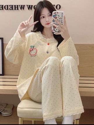 女士家居服#家居服睡衣 #家居服女春秋 #家居服套装 #家居服可外穿款推荐