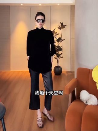 紫紫 经典追溯松弛老钱风桑蚕丝时尚宽松休闲长袖上衣ZD02SZHJ726#桑蚕丝上衣#宽松上衣#老钱风上衣 #宽松休闲上衣#上衣