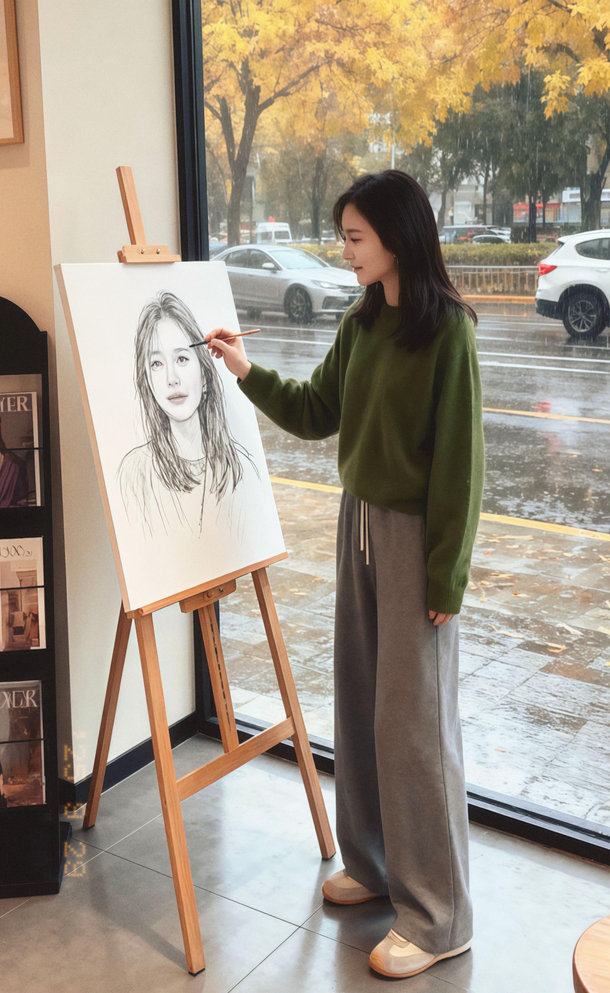 秋雨将窗外的黄叶打落,苏念握着画笔,在画布上勾勒着熟悉的轮廓。 “画得很像。”身后传来顾宸的声音,他望着画布,又望向她,眼神温柔。 苏念指尖微顿,想起初遇时,他在画室角落,也是这般,静静看她画了一下午。 他缓步走近,带着淡淡的松木香。“就像你,在笔触里藏着深情。”他低语,“苏念,可愿让我做你画里的主角,把这每一次描摹的心动,写成我们的绵长故事?”#秋冬穿搭新鲜感在线#这个秋天被琥珀系治愈了#秋天第一杯琥珀流光#谁能拒绝舒华cleanfit风 #请欣赏赵露思的今日穿搭@DOU+上热门 @抖加🔥上热门🔥dou+🔥热点宝 @上热门🔥🔥🔥