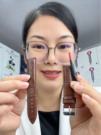 耐磨防刮耐汗腐蚀的真皮手表带,高档有质感#手表带 #表带 #真皮表带 #手表配件 #表带更换
