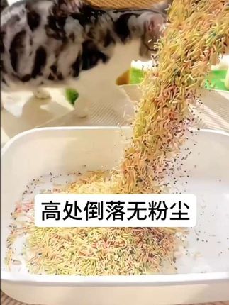 全新彩虹颗粒猫砂吸水强结团快,奶香无尘天然除臭去味吸水溶解可冲马桶#猫砂#豆腐猫砂#彩虹猫砂#猫咪#萌宠