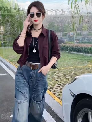 #休闲时尚穿搭 #又酷又飒 #遮肉显瘦遮肉减龄 #时髦精的ootd #夹克穿搭 @DOU+上热门