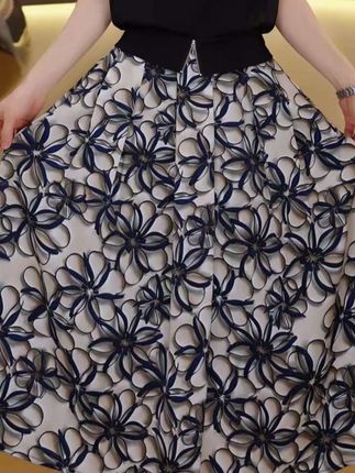 高级感花色夏季半身裙女2025新款中长款气质洋气裙子 #裙子 #夏季穿搭 #半身裙 #高级感穿搭