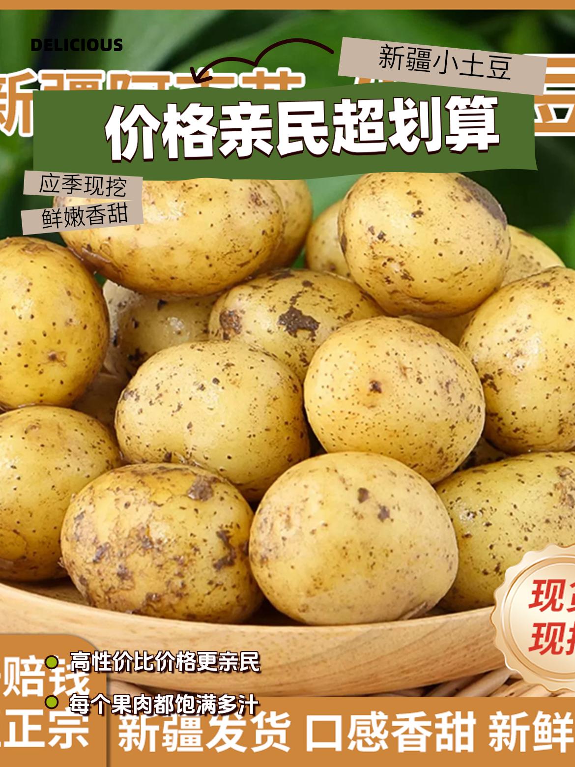 新疆黄心小土豆新鲜软糯优
