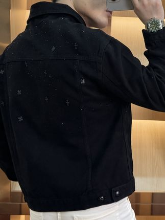 穿上它,街头焦点!男士亮片夹克,包邮退货无忧 男士秋冬款翻领牛仔烫钻微阔满天星夹克!包邮到家,运费险!喜欢就下单吧!#爆款热卖中#时尚百搭#男生穿搭#秋季穿搭#男生秋日有效穿搭