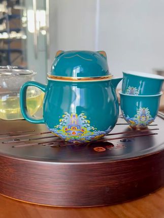 户外旅行泡茶神器,随时随地享受悠闲时光! 出门在外喝茶没好工具?这套招财猫旅行茶具帮你解决!#好物推荐🔥 #旅行茶具 #便携茶具 #户外茶具 #茶具套装