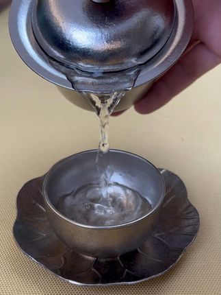 .纯钛160ml盖碗,双层隔热防烫。 #好物推荐🔥 #茶具 #高端茶器 #盖碗 #三才盖碗