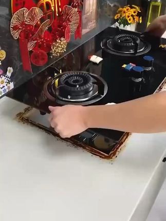 厨房油污难题一贴搞定!再也不怕灶台脏兮兮 厨房瓷砖缝隙脏东西难清理?这款好物帮你搞定!#好物推荐🔥 #清洁神器 #厨房好物 #生活小妙招 #铝箔胶带 