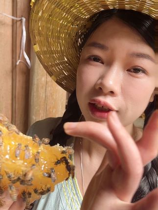 可以当零食吃的蜂蜜 吃一口软糯香甜 满口爆浆 非常好吃 #蜂巢蜜 #蜂蜜 #土蜂蜜养殖