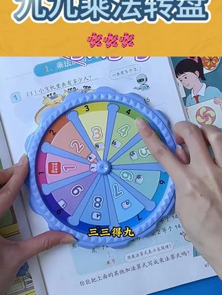 孩子学乘法愁坏家长?这款转盘教具让背诵变轻松! 孩子学不好乘法?这款神器能帮大忙!#开学必备#学习用品#小学数学#数学教具#有这些玩具谁还玩手机