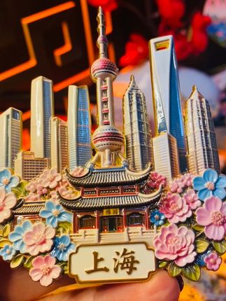 上海风情装点你的家,豫园美景冰箱贴来了! 想了解上海文化?这款文创产品帮你搞定!#中秋礼物 #冰箱贴 #文创上海 #金属冰箱贴#东方明珠 #豫园年礼节天降好运