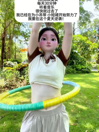 邪修的风吹到了减月巴,转呼啦圈对瘦肚子真的有用! 和我一样肚 子大,肚子肉多的的朋友都来试试这个呼啦圈真的太好用了!而且现在下单还包邮哦~还有运费险呢!#呼啦圈转起来 #呼啦圈 #打卡 #运动 #居家锻炼