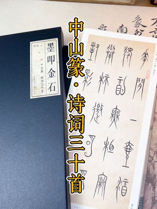 中山篆诗词集字卡,30首诗词助您轻松创作! #篆书 #中山篆 #写字是一种生活 #书法