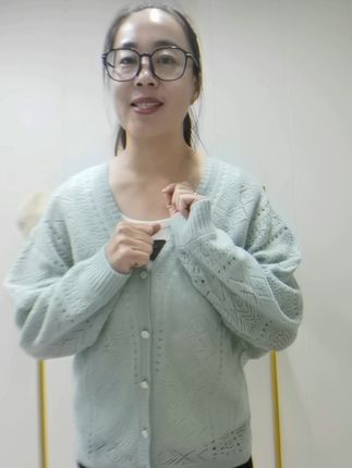 羊绒镂空针织开衫 好物分享羊绒源头工厂