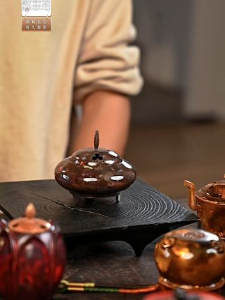 古韵铜香炉,送礼自用两相宜! 想买高品质茶具却没好选择?这款茶器帮你解决难题!#好物推荐🔥#茶具#高端茶器#器物之美#摆件