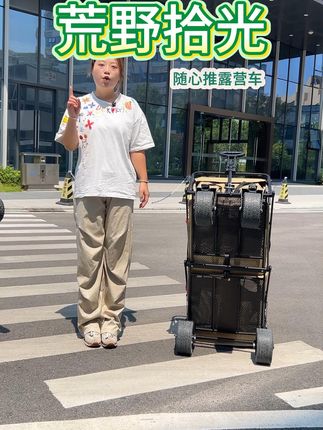 承重600斤巨能拉,可推可拉超省力! #露营推车 #户外装备 #户外装备测评 #露营 #国庆超会玩指南