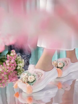 妈妈辈养生拖 防滑厚底护腰椎 #古风虎头拖鞋 #民族风松糕鞋 #绣花鞋 #虎头鞋 #软底软面