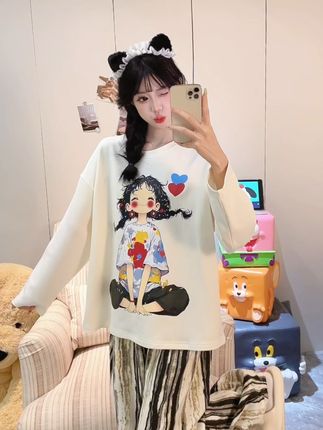 初中生睡衣女2025新款大童18春秋季15岁女孩长袖长裤12小个子套装#睡衣家居服 #面料柔软舒适 #透气舒适 #睡衣控 #被秋日氛围感穿搭拿捏了