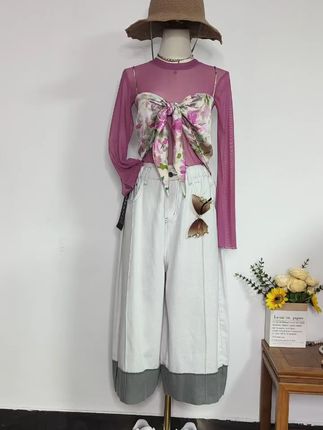夏日甜心!紫色碎花吊带让你秒变减龄辣妹 #设计款两件套上衣