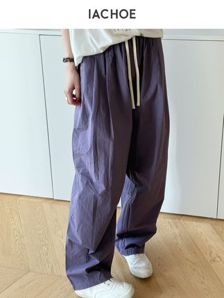 新款上新 紫色休闲裤 尺码推荐:S-105 M-115 L-135 #iachoe