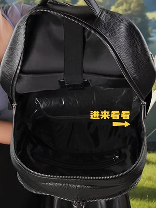 9月升级的真皮休闲背包 #大容量双肩包男#真皮包#头层牛皮包包 包