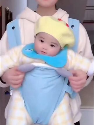 宝宝越来越重,整天抱娃什么都做不了, 还好老公入了这款新生儿#背带 ,可横抱三用轻便,真是解放了双手#抱娃神器 #宝宝背带