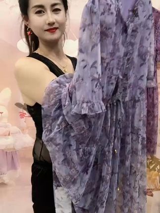 #台湾网纱 #雪纺连衣裙 #遮肉显瘦 #大码女装 
