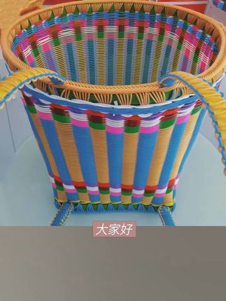 大容量藤编背篓,买菜收纳两不误! 这个季节去山里采菌子、摘野果都合适!这种篮子装东西又轻便又好拿!#非遗文化传承#竹编手艺人#纯手工编制#传统手艺#民间手艺