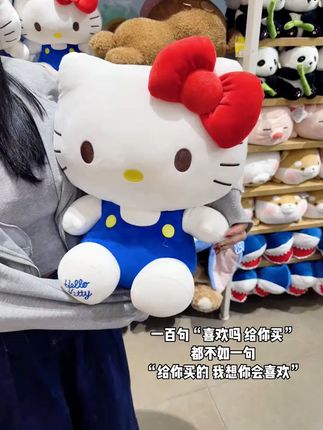 我的男朋友也会给我买超大的hellokitty玩偶#hellokitty #玩偶 #开学礼物