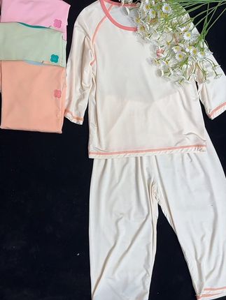 女儿空调房里穿的睡衣选它,A类莫代尔 糯叽叽滑溜溜,轻盈舒适,柔软亲肤,自带凉感#儿童睡衣 #儿童家居服 #女童睡衣 #儿童空调服 #童装