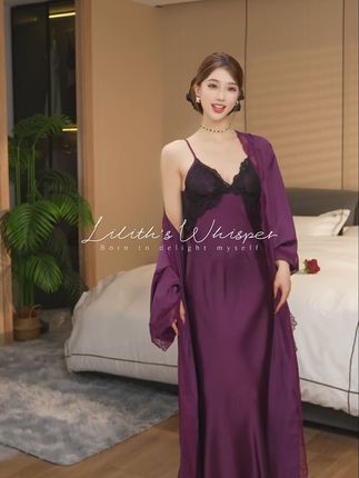 “无数‘和公婆同住’姐妹验证:这件睡裙是缓解尴尬的‘神器’! #纯欲风睡裙 #氛围感穿搭 #自带胸垫睡衣 #睡袍 #睡裙