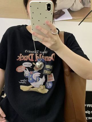 穿上这件T恤,你就是秋天最减龄的girl! 时尚高级短袖#她家衣服真好看质量好还不贵 