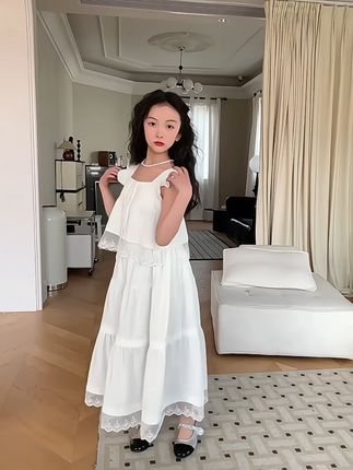 夏日宝贝穿搭,韩版连衣裙套装! 姐妹们!这个季节一定要给孩子准备一套这样的衣服啊!!!#夏季新款 #女童连衣裙 #萌娃必备 #骗你生女儿 #高品质童装