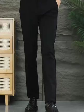 黑色修身西裤,商务休闲两相宜,免费退货无压力! 男士秋冬穿啥裤子?这款西裤有运费险!#商务休闲西裤男款 #修身西裤男 #九分西裤男 #西裤男 #小脚西裤