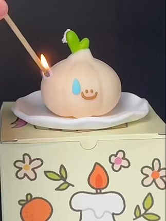 可爱超标!大蒜蜡烛很难不爱啊! #可爱到爆炸💥 #香薰蜡烛 #创意礼物 #家居好物推荐 #提升幸福感好物