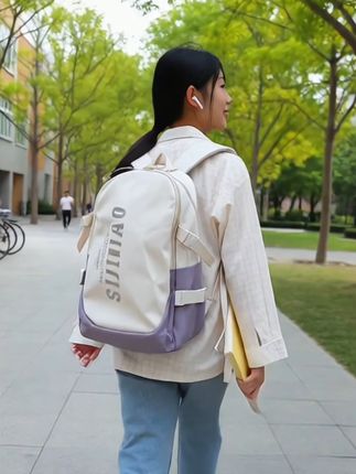 上学通勤两不误,大容量书包包邮退货无忧! 今天是最后一天了!明天开始就要收运费啦!!!现在下单还包邮哦~还有运费险呢!#包包推荐#包包#双肩包#大容量包包#秋日鞋包氛围感拿捏了
