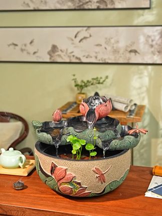 桌面流水摆件室内茶室造景景观中式 轻轻置于家中一隅,即刻为空间增添了几分宁静与雅致。#好物推荐 #流水摆件 #摆件 #中式