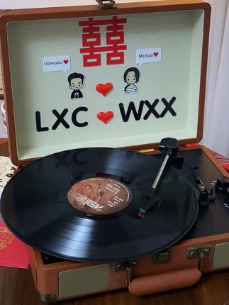 闺蜜送的结婚礼物也太棒了👏还能定制 #蓝牙音响 #黑胶唱片 #新婚礼物 #好物分享 #备婚好物分享