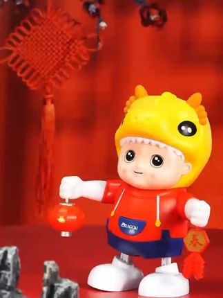 宝宝爱不释手的跳舞小龙宝,轻松陪练抬头技能! 孩子总爱看动画片?试试这个会动、有光还有声音的小玩意!#儿童玩具#益智玩具#礼物#礼物推荐#玩个很新的东西