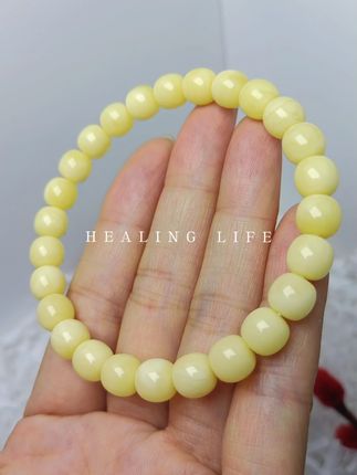 天然蜜蜡手串,精工高桩工艺,质感满分! #蜜蜡 #蜜蜡手串 