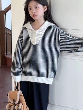 秋冬必备!这款韩版毛衣让宝贝温暖又洋气 ~#女童穿搭 #秋冬穿搭 #秋季穿搭 #毛衣 #初秋一周不重样穿搭