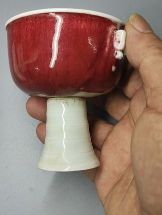 黄釉小瓷罐,装点生活每一处美! 釉里红转心杯瓷杯一个