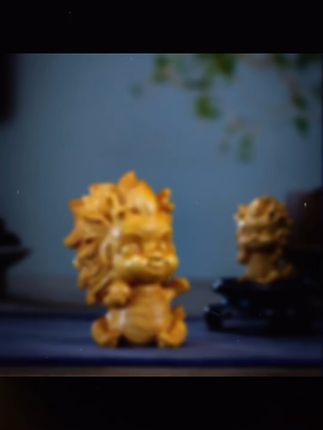 黄杨木生肖龙手把件 黄杨木雕刻招财摆件生肖龙手把玩件小龙人文玩送礼车载桌面装饰品
