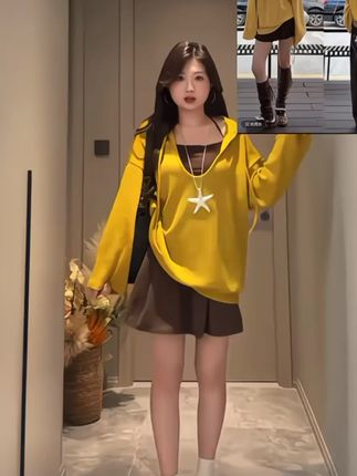 大码美女的秋天秘密武器!宽松三件套太百搭了! #早秋显身材平价上衣合集 