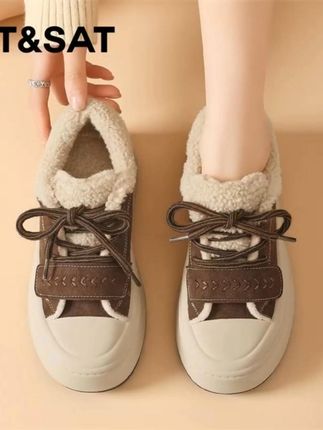 冬天穿它不怕冷,复古松糕鞋太暖和了! 秋冬穿啥鞋子?这款时尚休闲鞋帮你解决难题!#好鞋推荐#显高显瘦显腿长#加绒保暖#板鞋#秋冬穿搭新鲜感在线