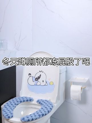 冬天来了,家里有老人小孩一定要备上一个这样的好物!冬季马桶垫加厚粘贴式#马桶垫 #卫生间好物
