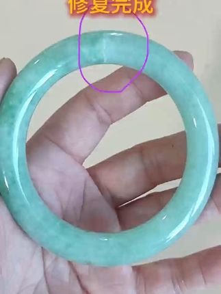 手镯裂了别急!大师级修复无痕如新! 玉手镯有裂纹、磕碰痕迹?试试这种非遗手艺!