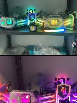黑骑士E10 氛围灯无损直上,七彩流光效果,大灯亮度提升10倍,照明宽度原来的1.5倍。限时优惠8..5折